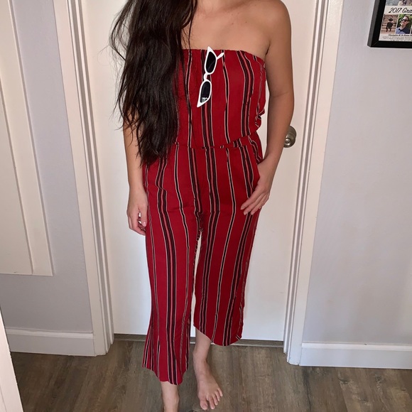 Striped Tillys Jumpsuit - Picture 1 of 4